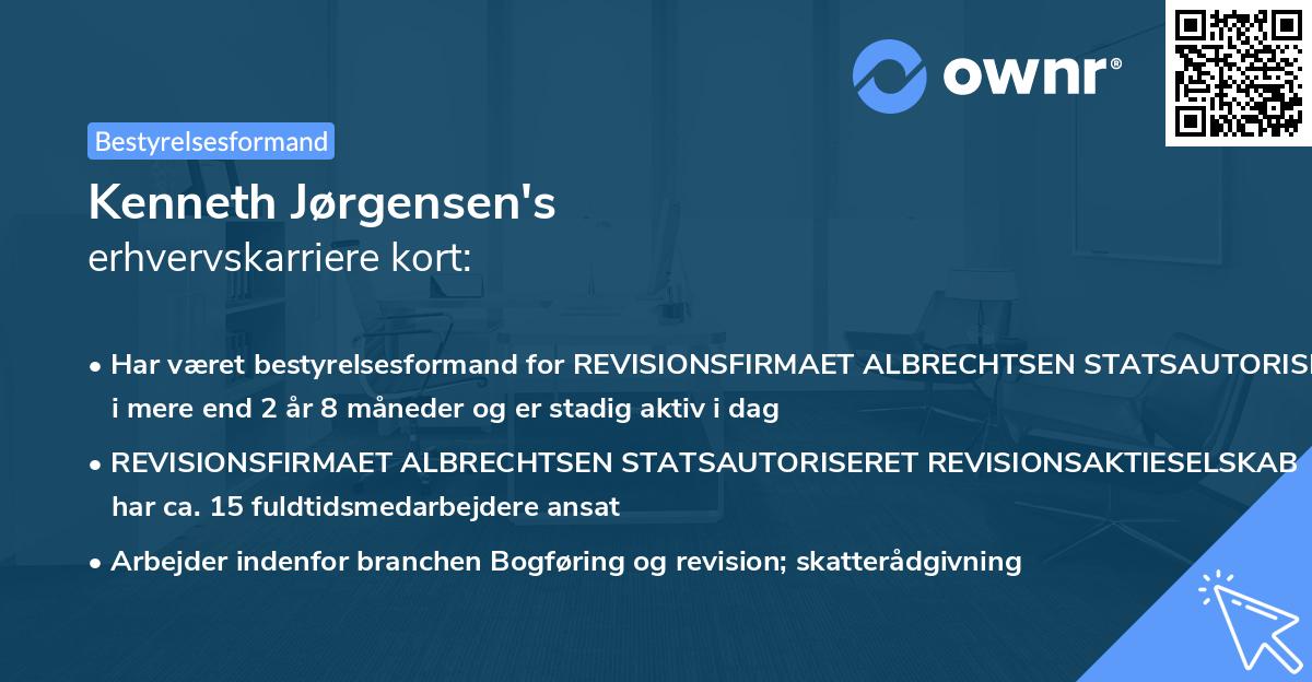 Kenneth Jørgensen's erhvervskarriere kort