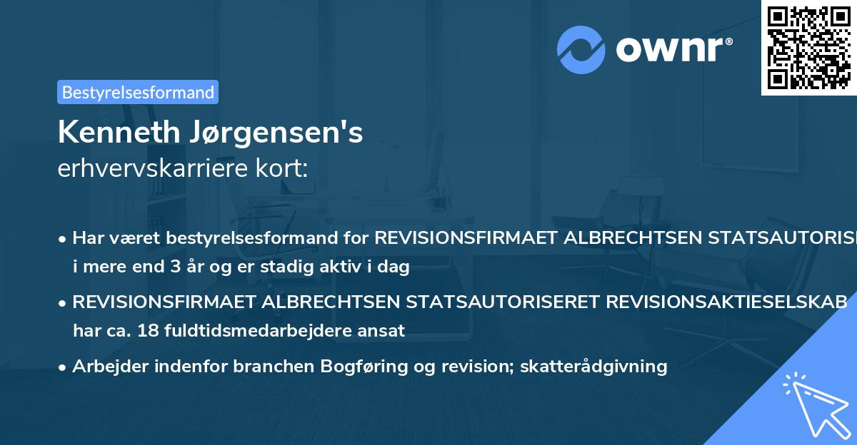 Kenneth Jørgensen's erhvervskarriere kort