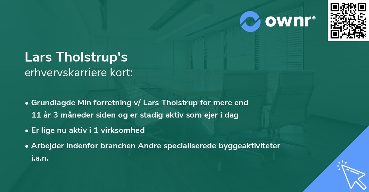 Lars Tholstrup's erhvervskarriere kort