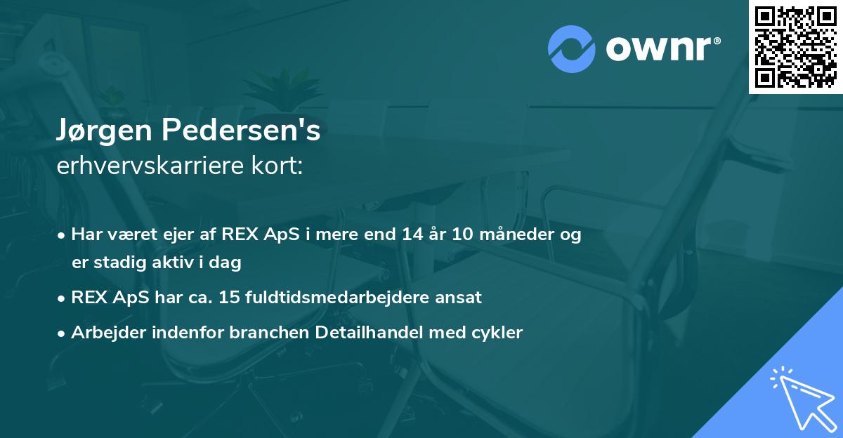Jørgen Pedersen's erhvervskarriere kort