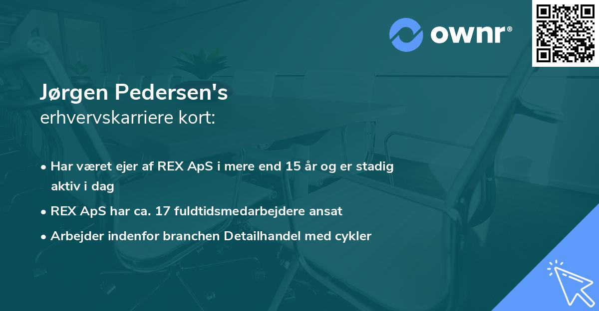Jørgen Pedersen's erhvervskarriere kort