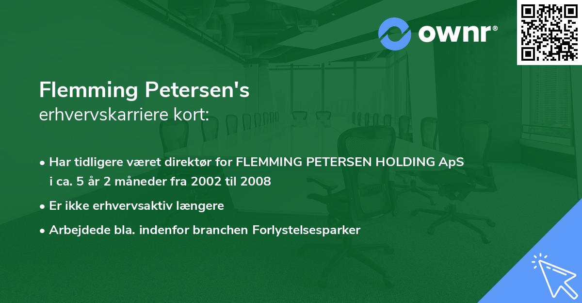 Flemming Petersen's erhvervskarriere kort