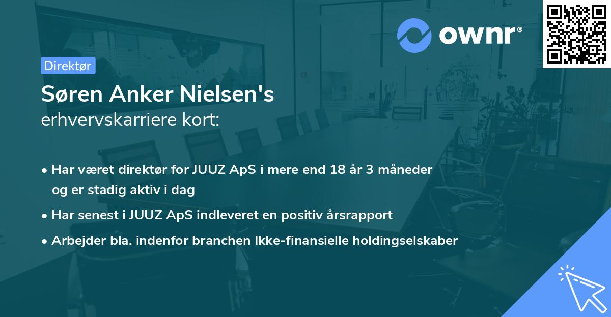 Søren Anker Nielsen's erhvervskarriere kort