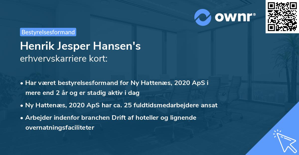 Henrik Jesper Hansen's erhvervskarriere kort