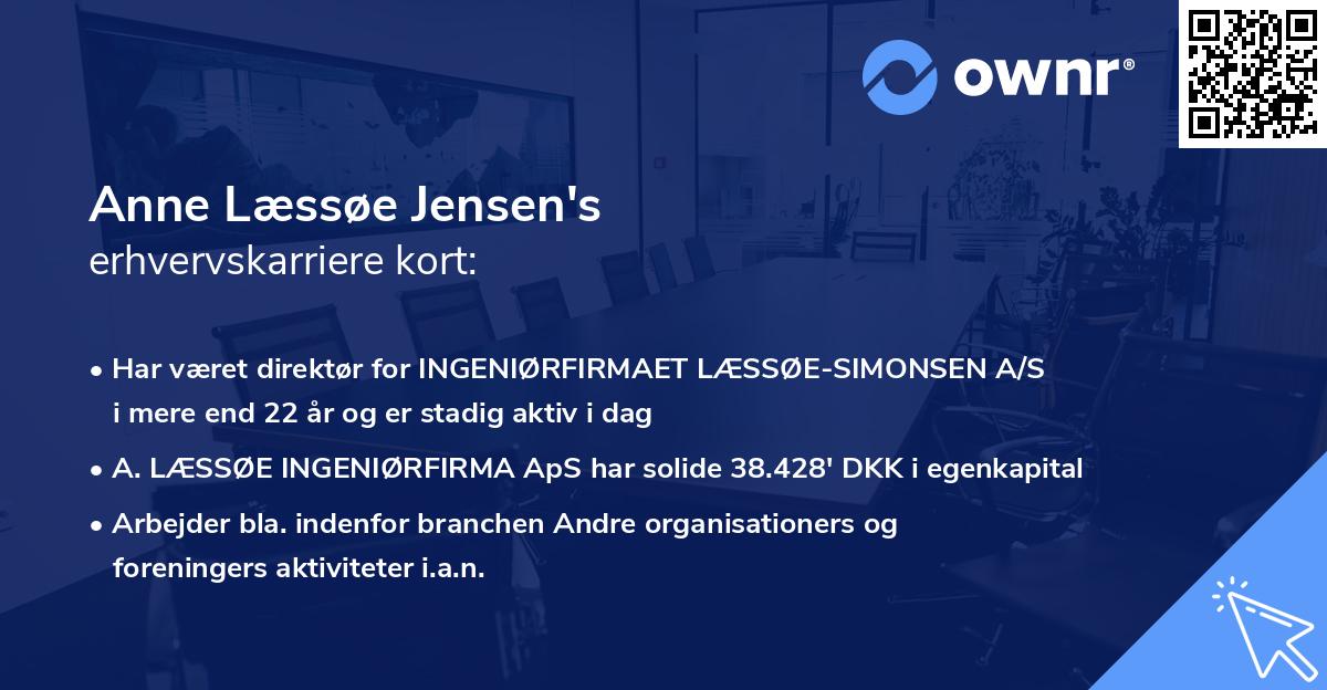 Anne Læssøe Jensen's erhvervskarriere kort