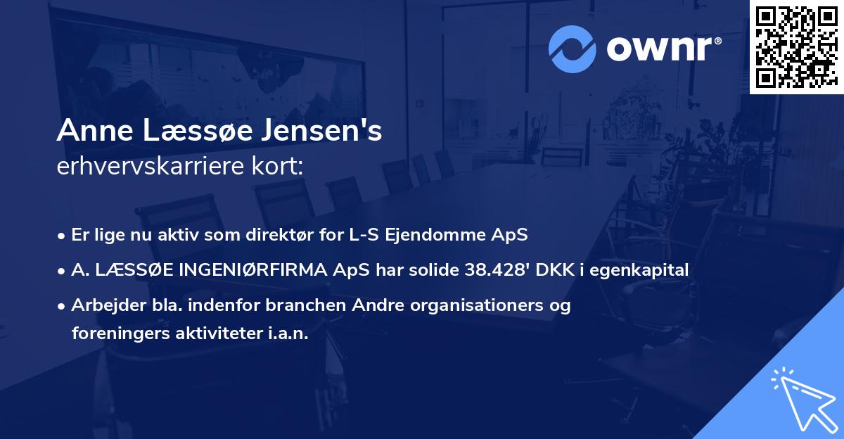 Anne Læssøe Jensen's erhvervskarriere kort