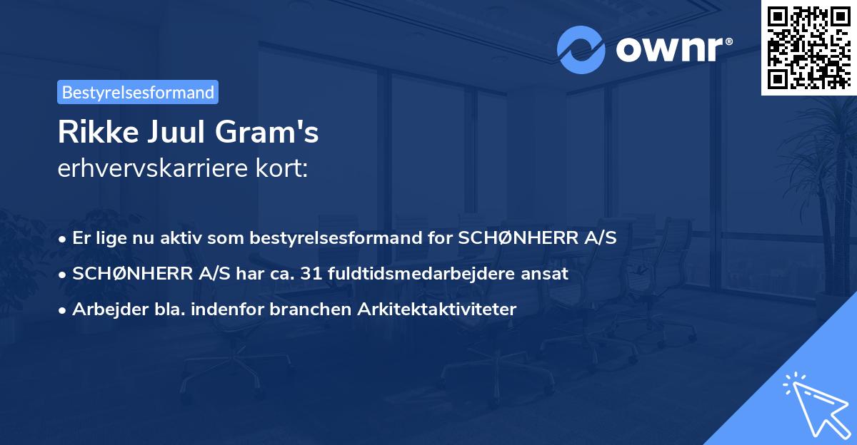 Rikke Juul Gram's erhvervskarriere kort