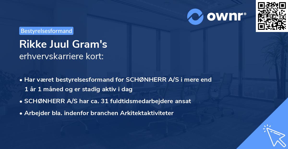 Rikke Juul Gram's erhvervskarriere kort
