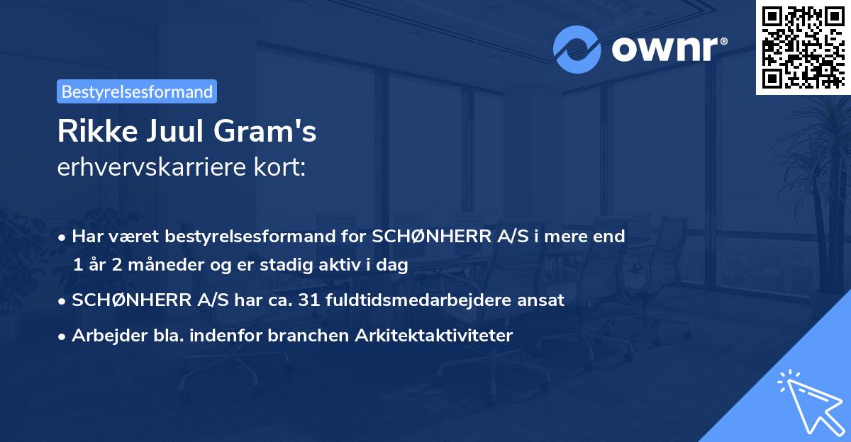 Rikke Juul Gram's erhvervskarriere kort