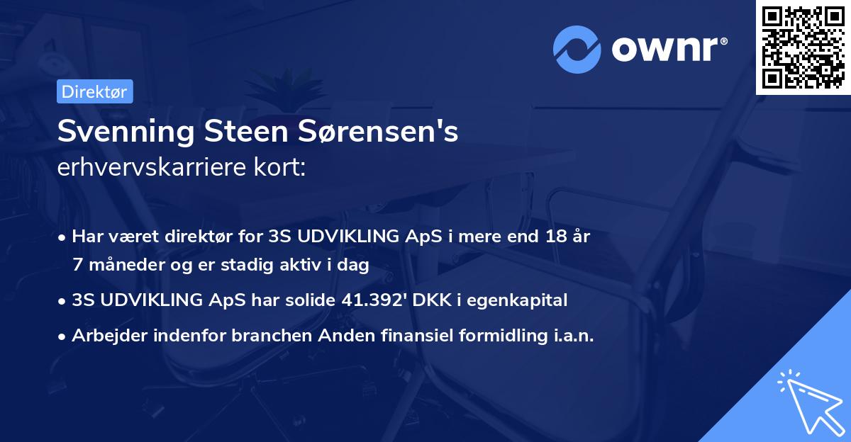 Svenning Steen Sørensen's erhvervskarriere kort