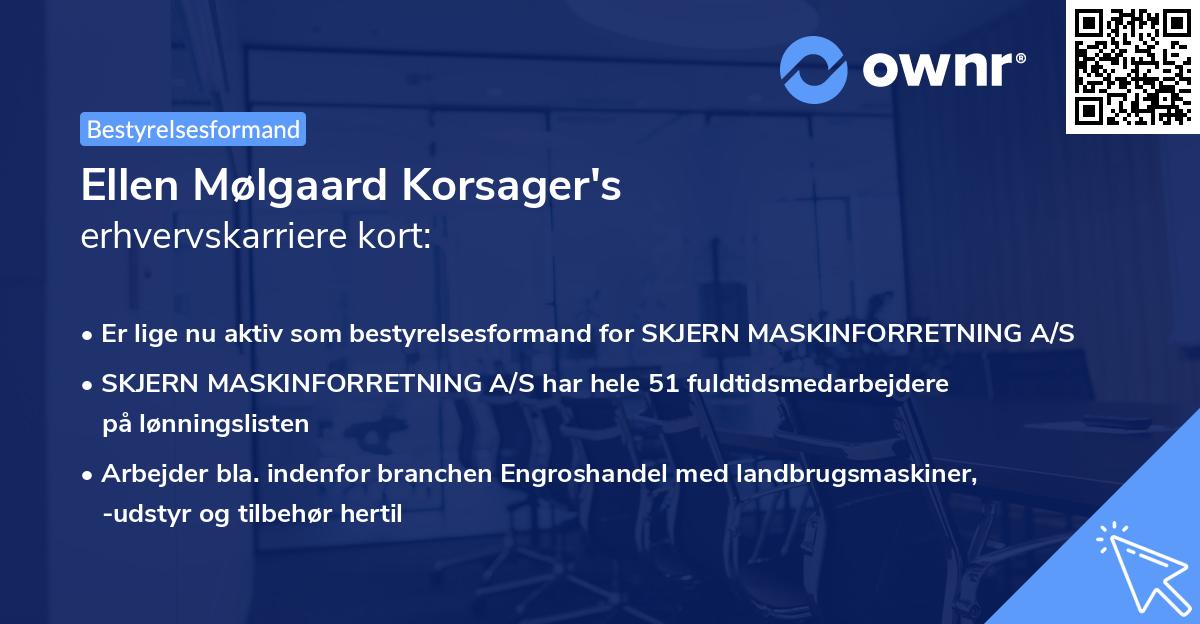 Ellen Mølgaard Korsager's erhvervskarriere kort