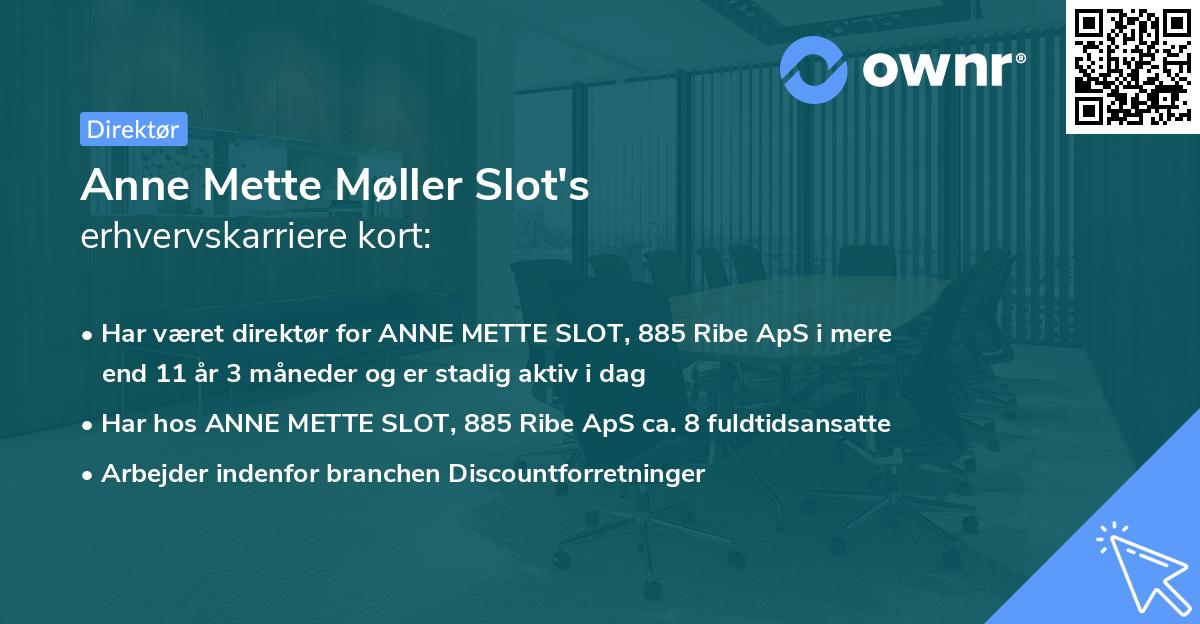 Anne Mette Møller Slot's erhvervskarriere kort