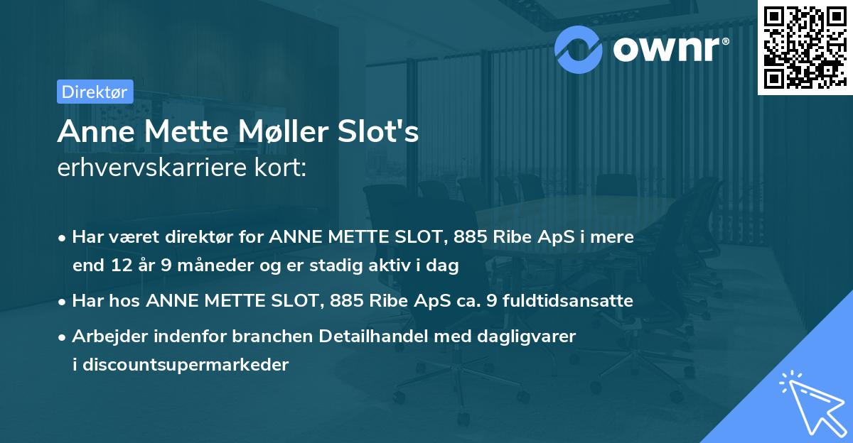 Anne Mette Møller Slot's erhvervskarriere kort