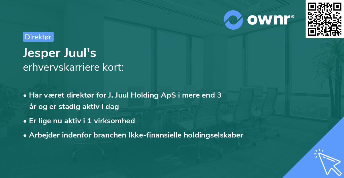 Jesper Juul's erhvervskarriere kort