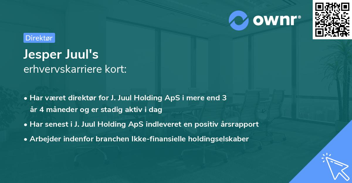 Jesper Juul's erhvervskarriere kort