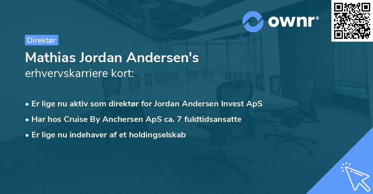 Mathias Jordan Andersen's erhvervskarriere kort