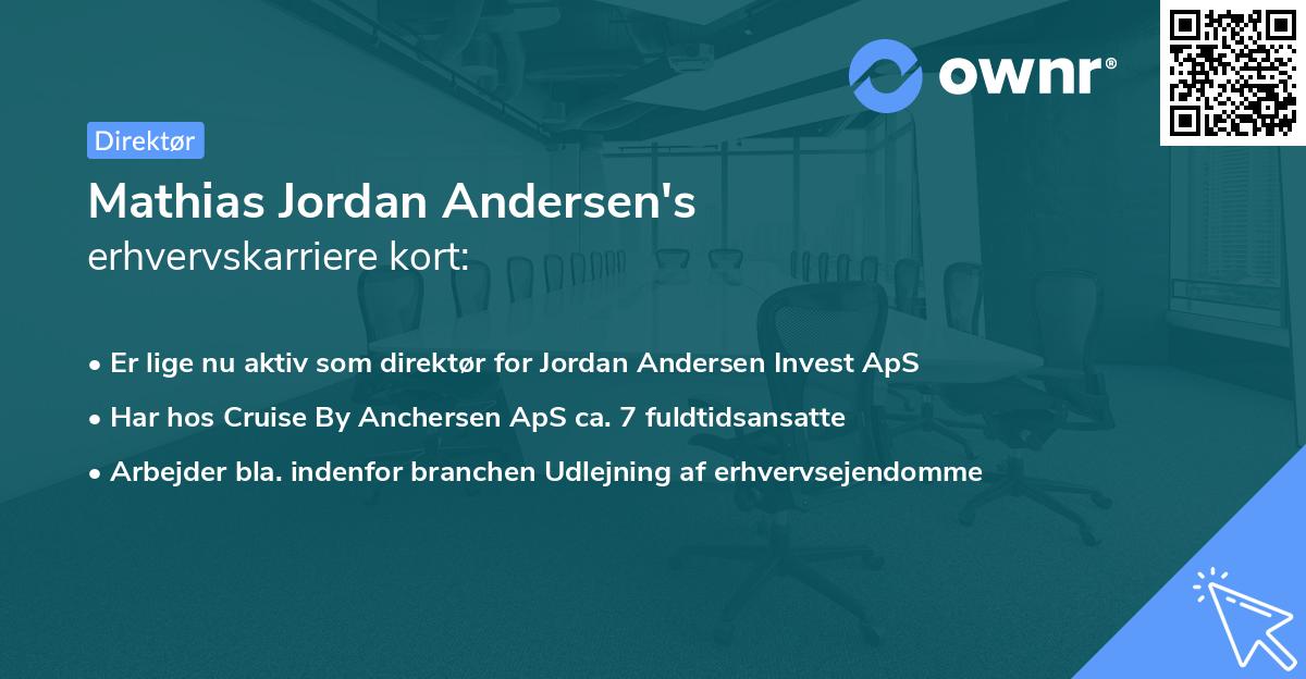 Mathias Jordan Andersen's erhvervskarriere kort