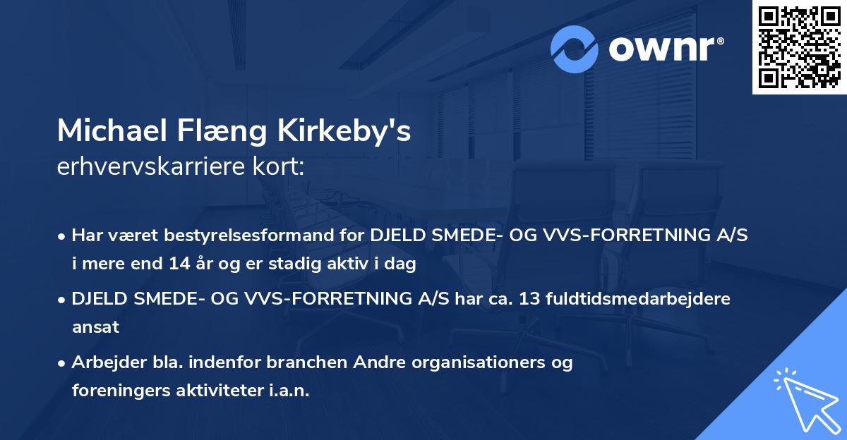 Michael Flæng Kirkeby's erhvervskarriere kort