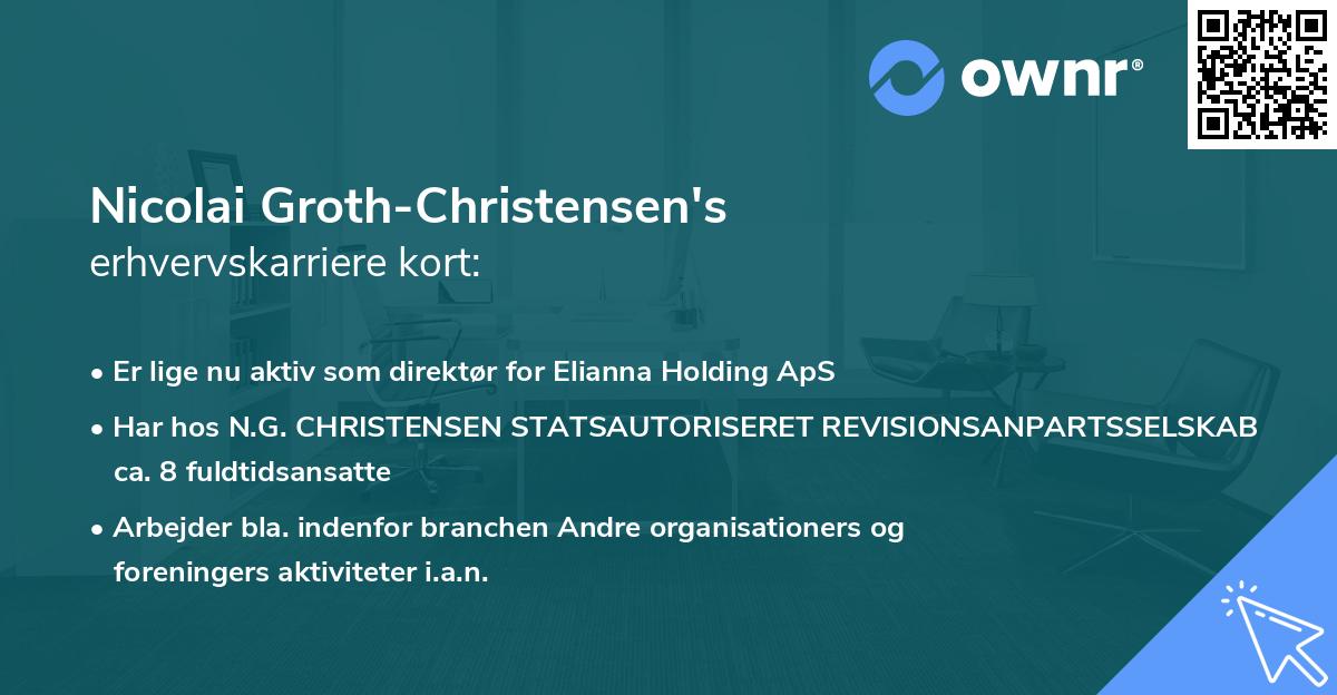 Nicolai Groth-Christensen's erhvervskarriere kort
