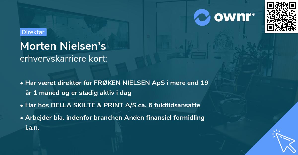 Morten Nielsen's erhvervskarriere kort