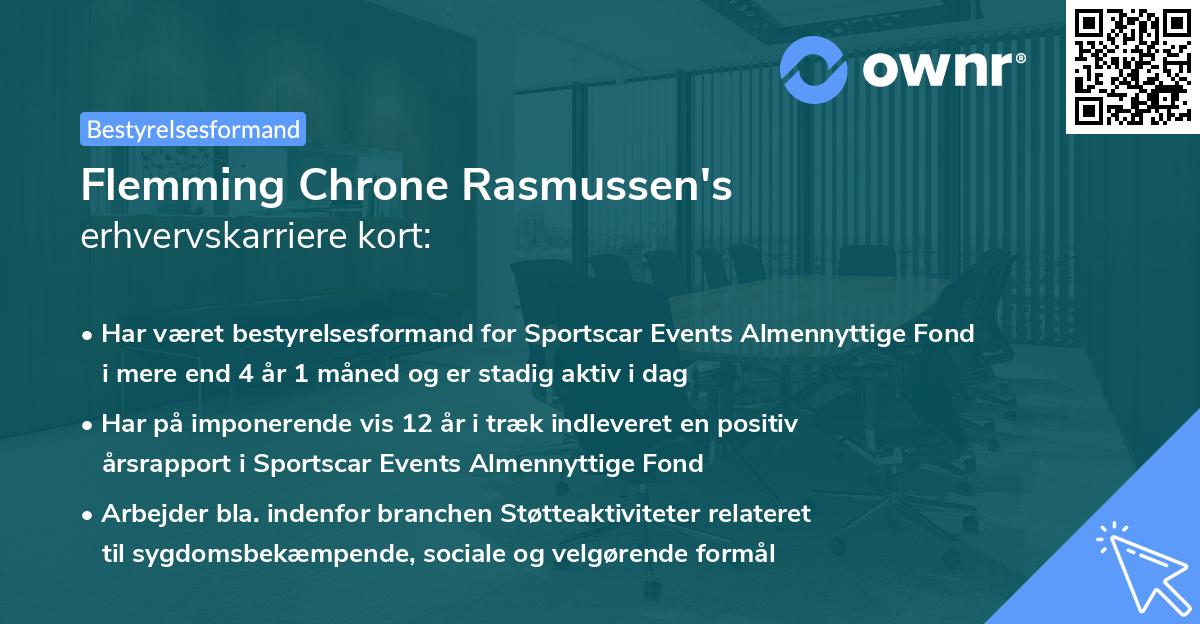 Flemming Chrone Rasmussen's erhvervskarriere kort