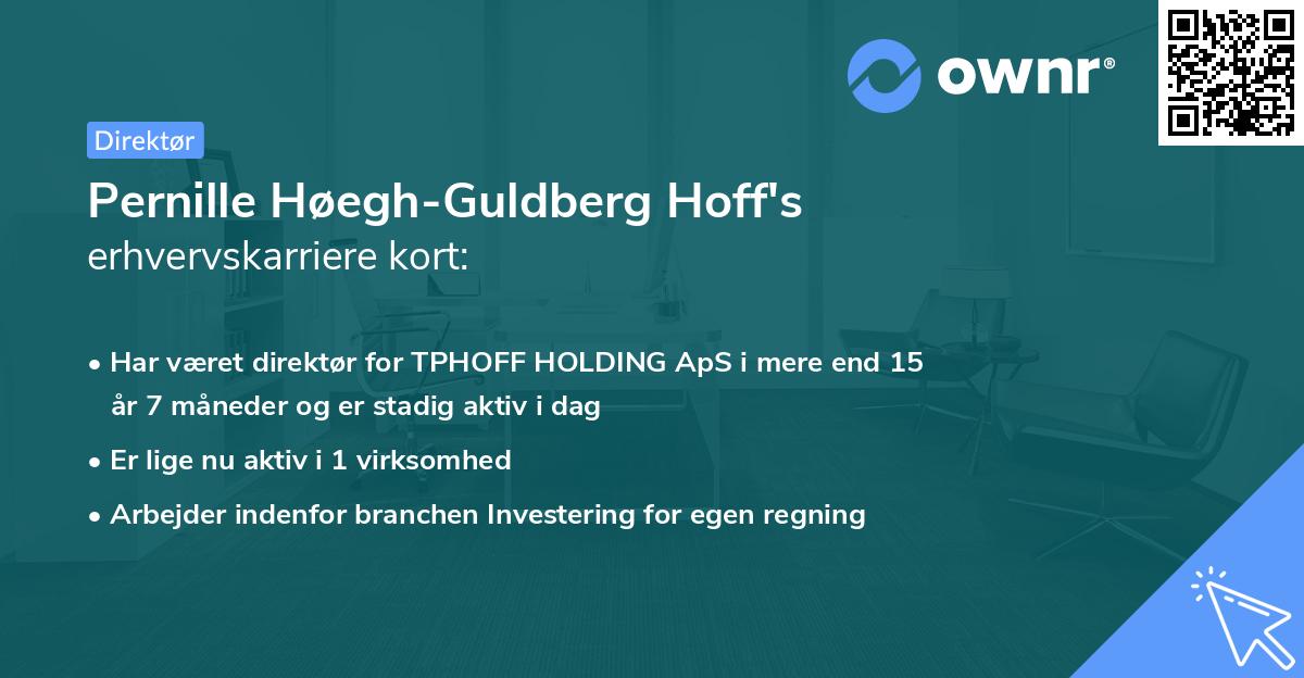Pernille Høegh-Guldberg Hoff's erhvervskarriere kort