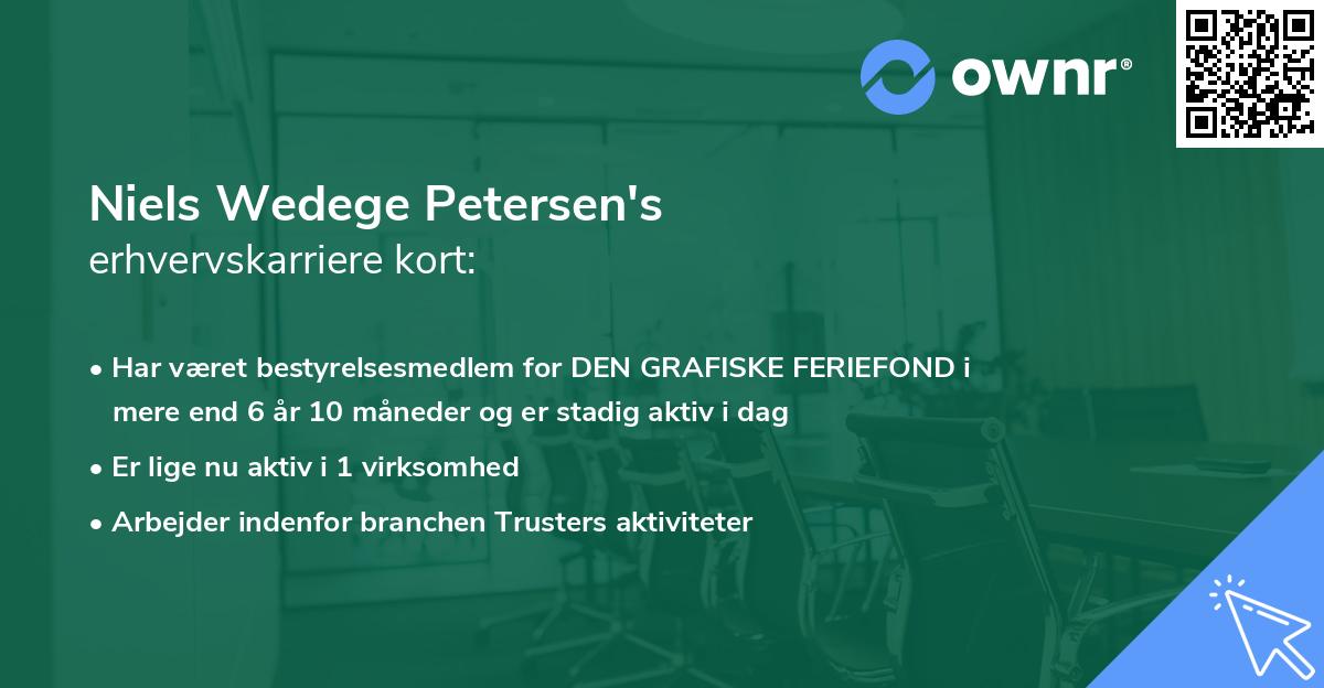 Niels Wedege Petersen's erhvervskarriere kort