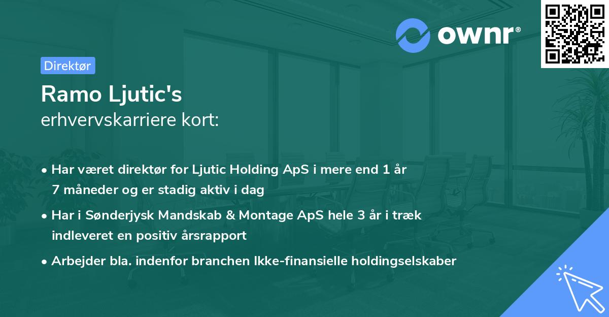 Ramo Ljutic's erhvervskarriere kort