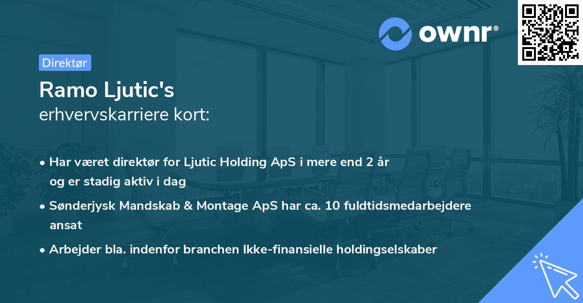 Ramo Ljutic's erhvervskarriere kort