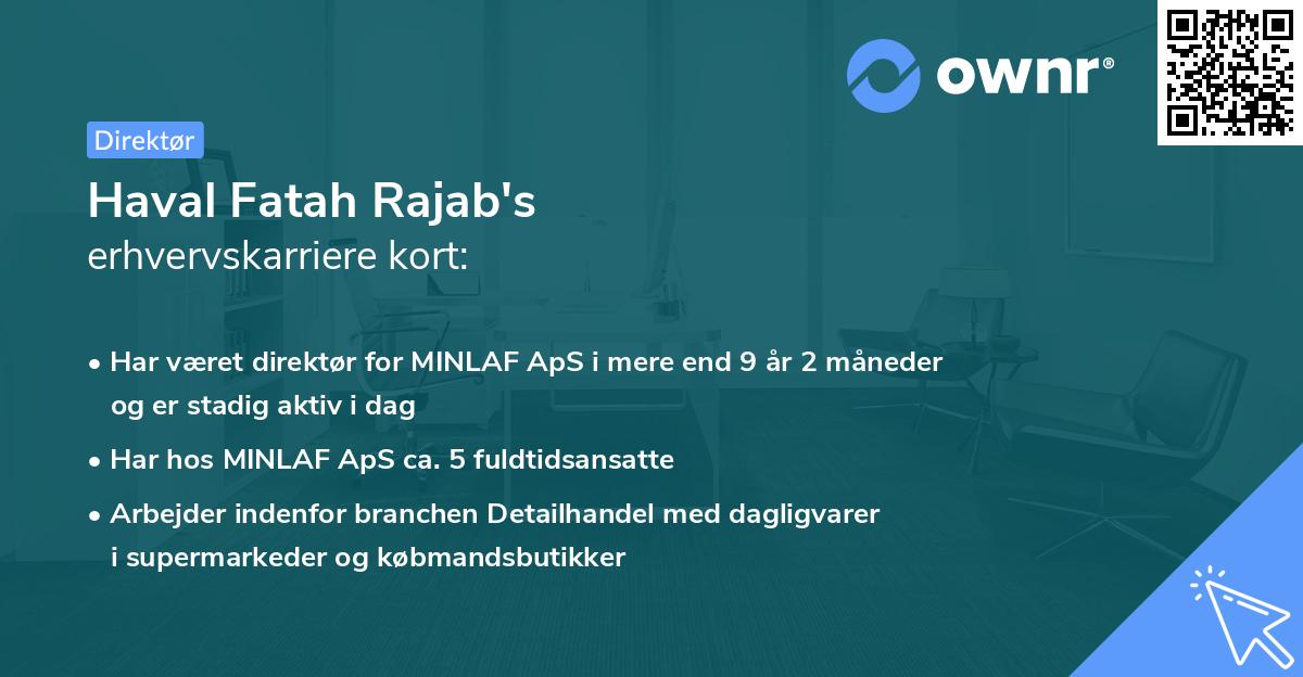 Haval Fatah Rajab's erhvervskarriere kort
