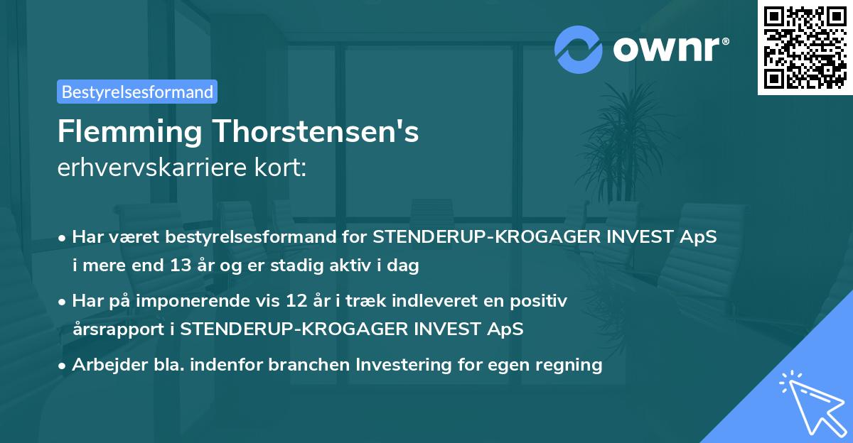 Flemming Thorstensen's erhvervskarriere kort