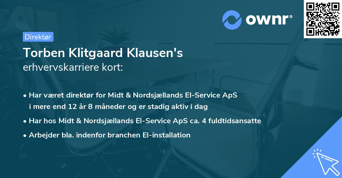 Torben Klitgaard Klausen's erhvervskarriere kort