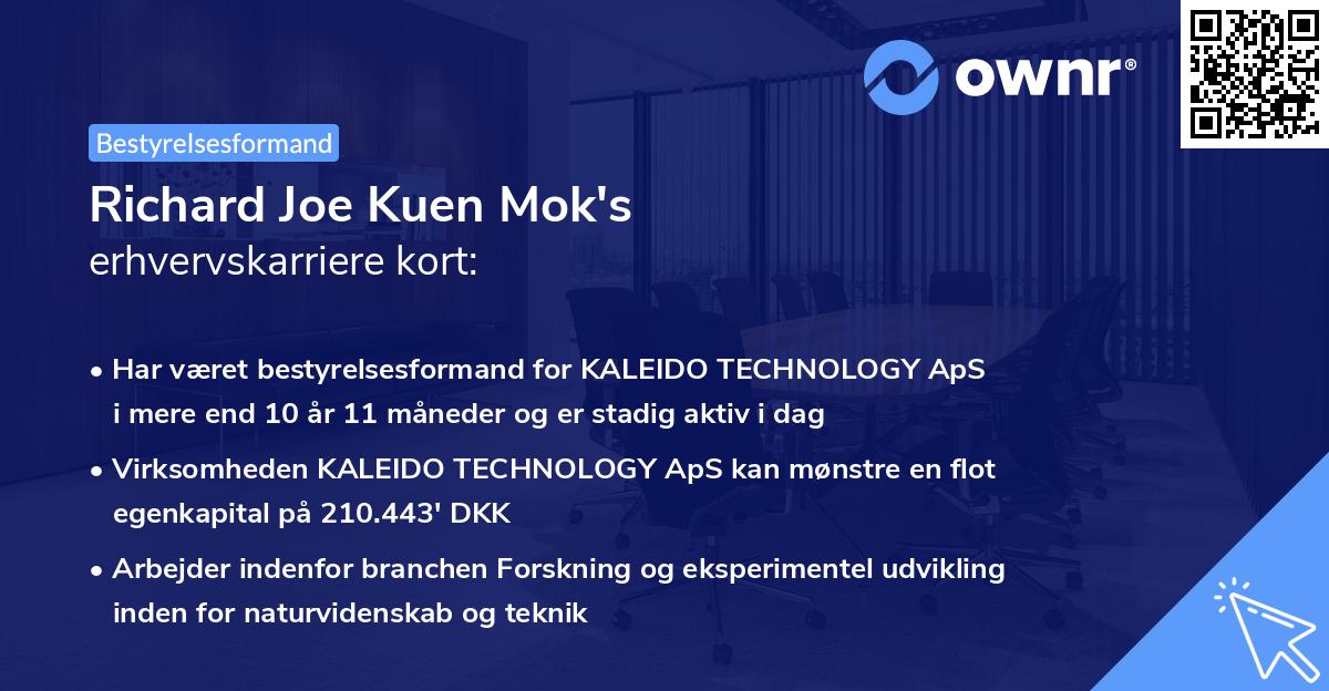 Richard Joe Kuen Mok's erhvervskarriere kort