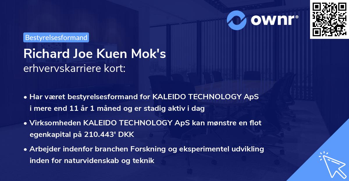 Richard Joe Kuen Mok's erhvervskarriere kort