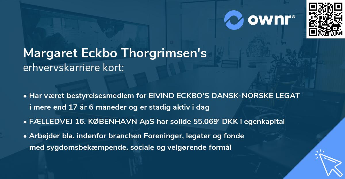 Margaret Eckbo Thorgrimsen's erhvervskarriere kort