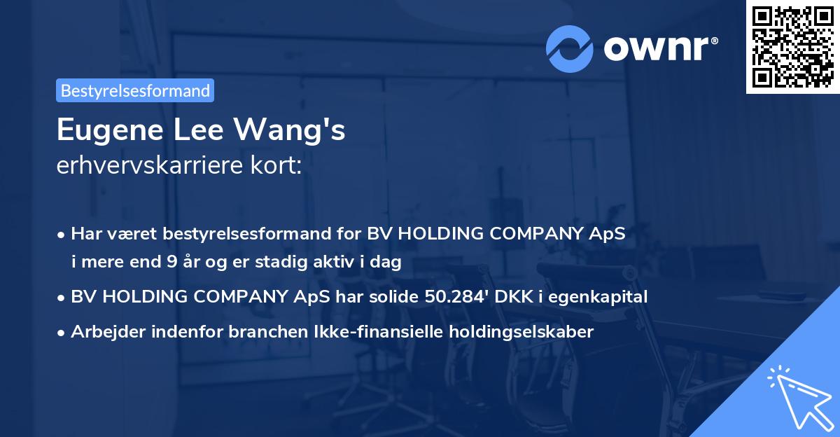 Eugene Lee Wang's erhvervskarriere kort
