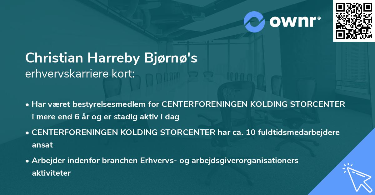 Christian Harreby Bjørnø's erhvervskarriere kort