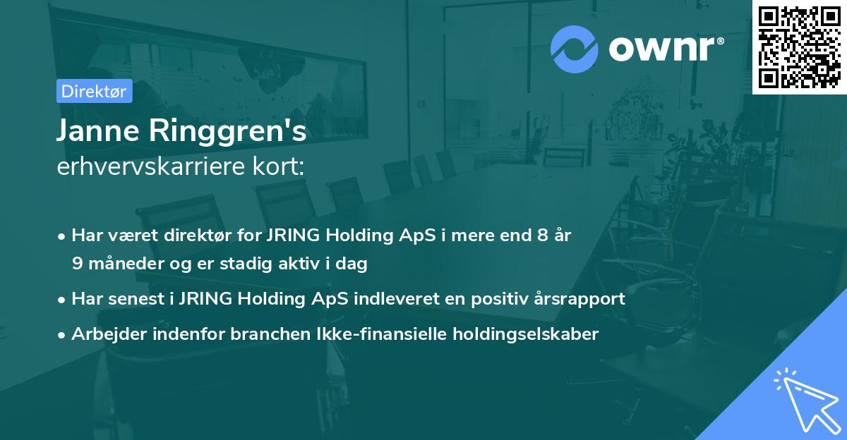 Janne Ringgren's erhvervskarriere kort