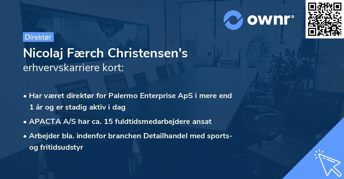 Nicolaj Færch Christensen's erhvervskarriere kort
