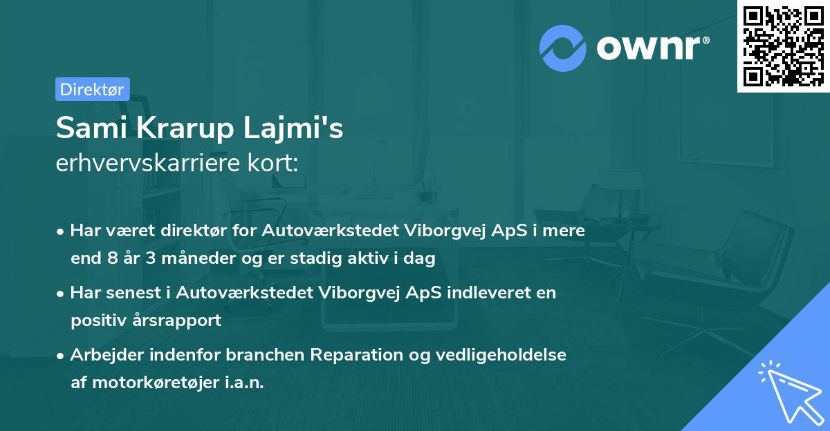 Sami Krarup Lajmi's erhvervskarriere kort