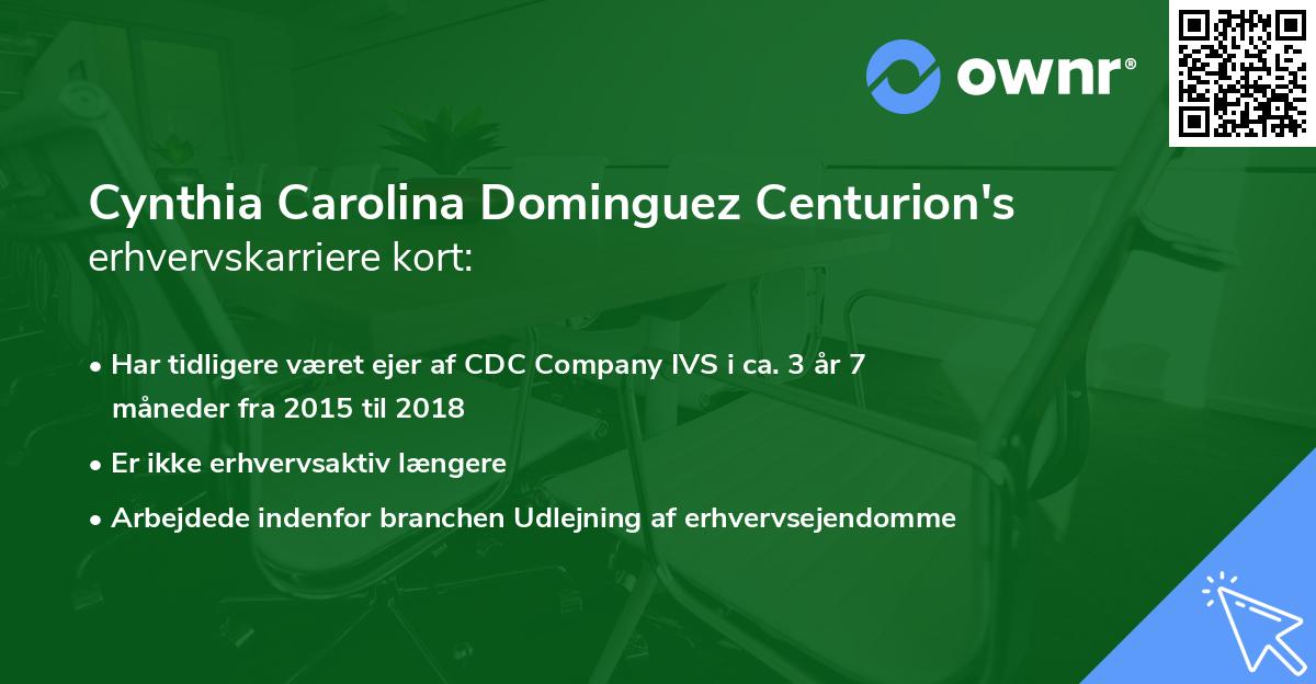 Cynthia Carolina Dominguez Centurion's erhvervskarriere kort