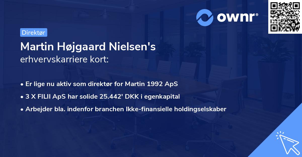 Martin Højgaard Nielsen's erhvervskarriere kort