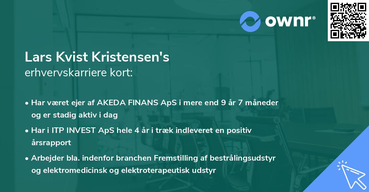 Lars Kvist Kristensen's erhvervskarriere kort