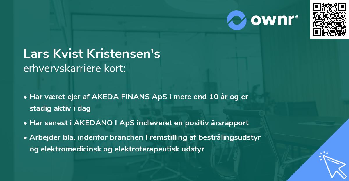 Lars Kvist Kristensen's erhvervskarriere kort