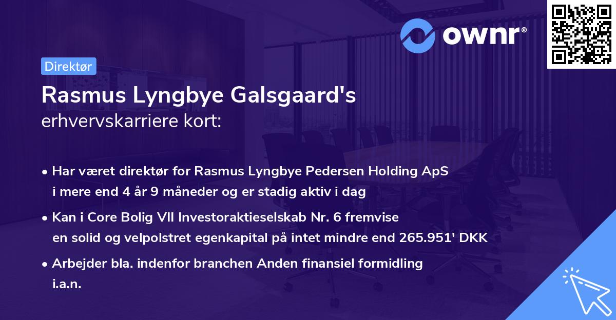 Rasmus Lyngbye Galsgaard's erhvervskarriere kort