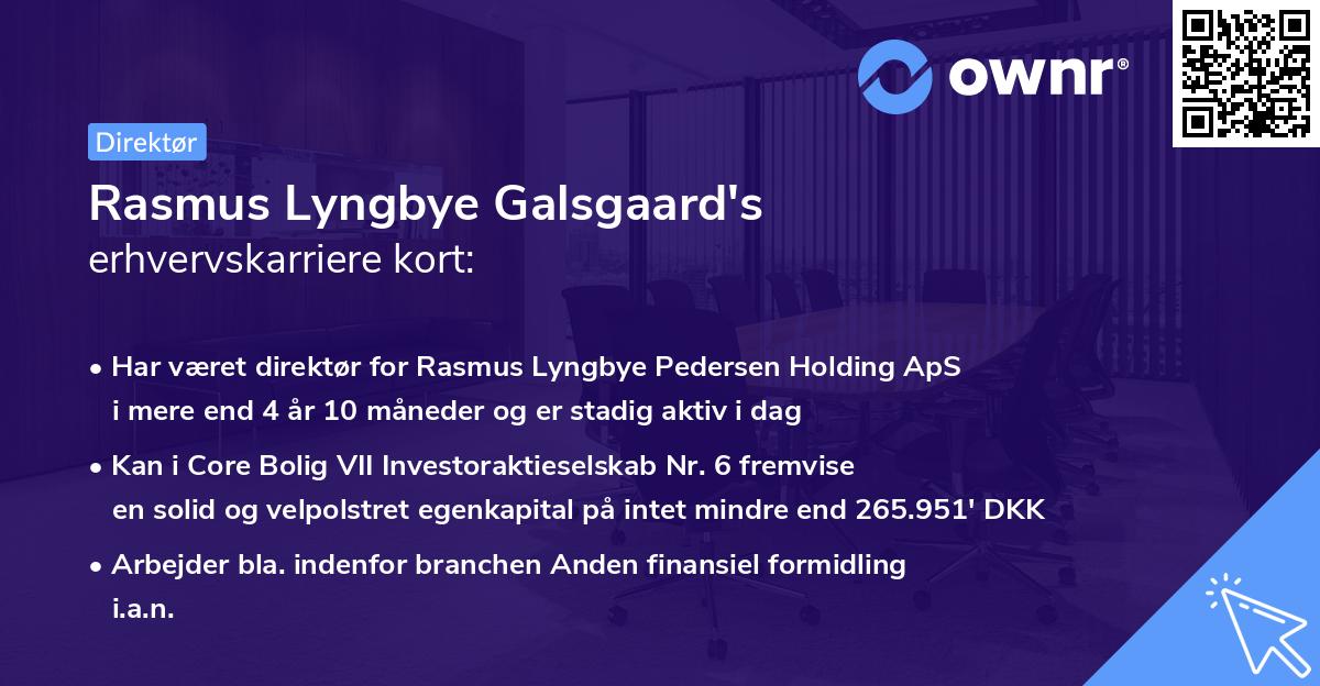 Rasmus Lyngbye Galsgaard's erhvervskarriere kort