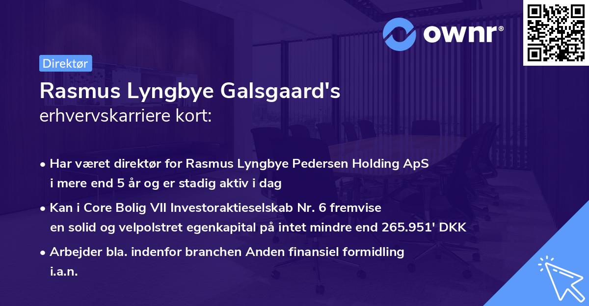 Rasmus Lyngbye Galsgaard's erhvervskarriere kort