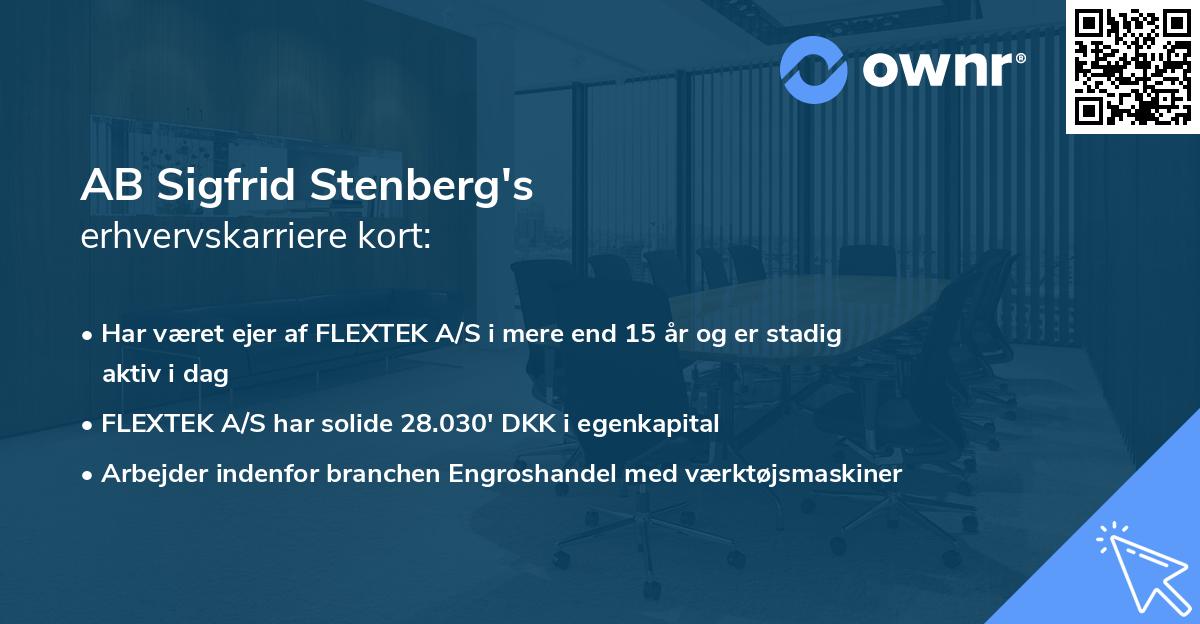 AB Sigfrid Stenberg's erhvervskarriere kort