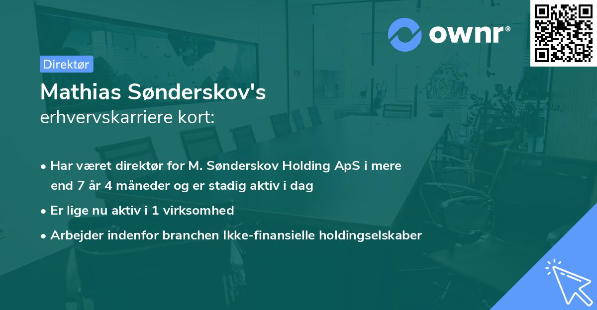 Mathias Sønderskov's erhvervskarriere kort