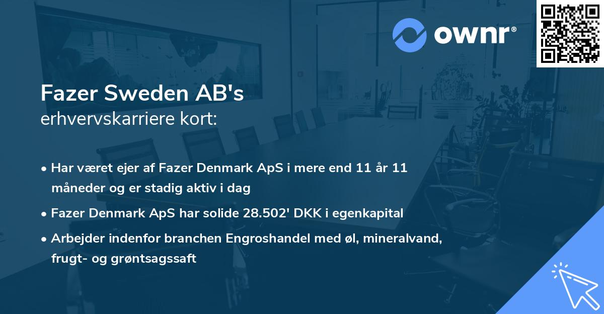 Fazer Sweden AB's erhvervskarriere kort